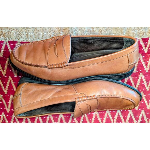 Cole Haan Mens 10M Brown Leather Penny Loafers Casual Dress Shoes C24507 Preppy main image 12